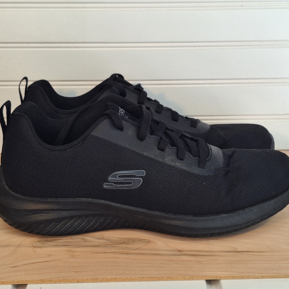 Skechers Work Men's Ultra Flex 3.0 Relaxed Fit Slip Resistant Shoes | 12 | Black